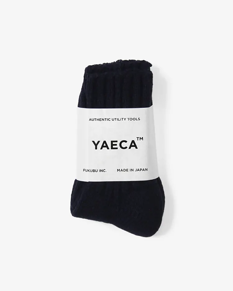 YAECA (WOMEN) / COTTON SILK SOCKS / D.NAVY