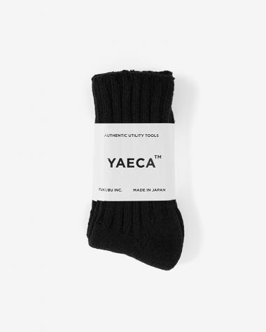 YAECA (WOMEN) / COTTON SILK SOCKS / BLACK