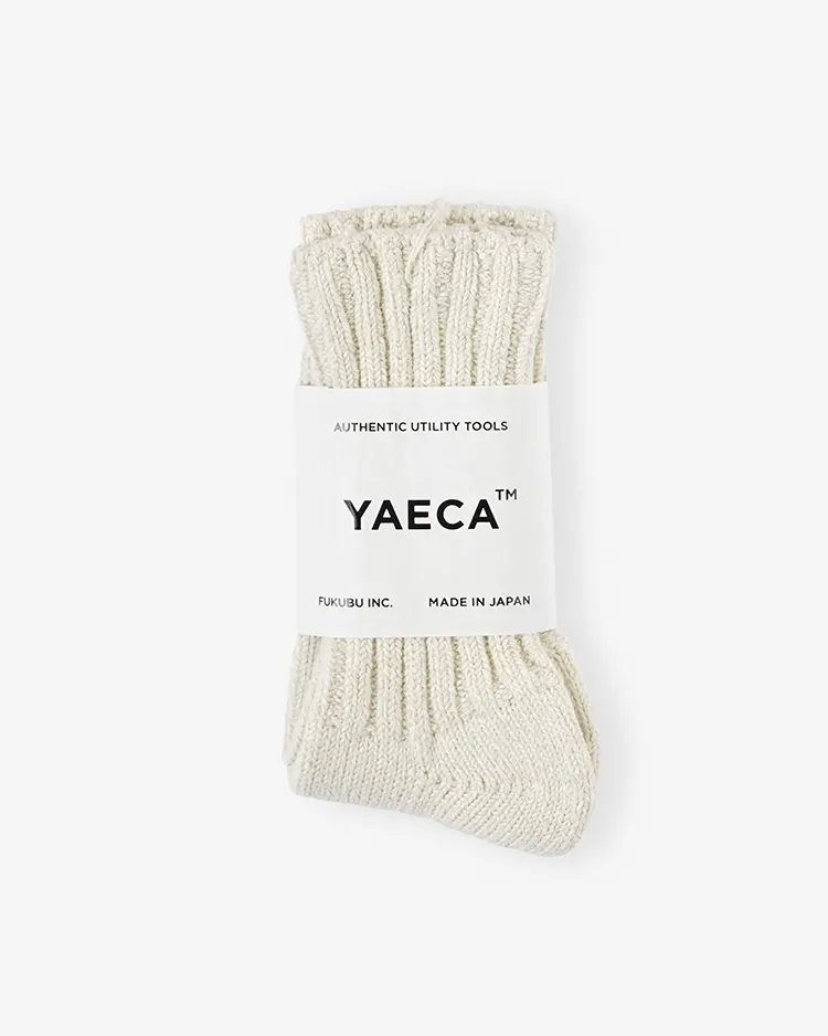 YAECA (WOMEN) / COTTON SILK SOCKS / L.BEIGE