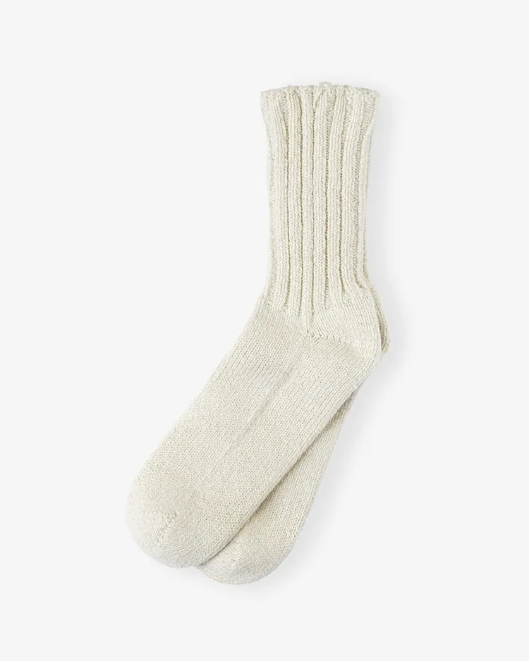 YAECA (WOMEN) / COTTON SILK SOCKS / L.BEIGE
