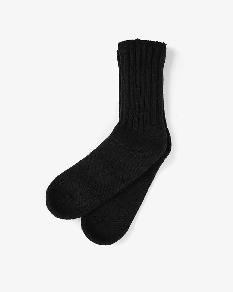 YAECA (WOMEN) / COTTON SILK SOCKS / BLACK