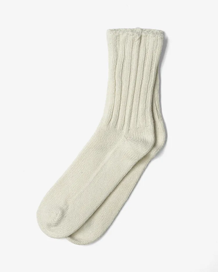 YAECA (WOMEN) / Cotton Ribbed Socks / NATURAL
