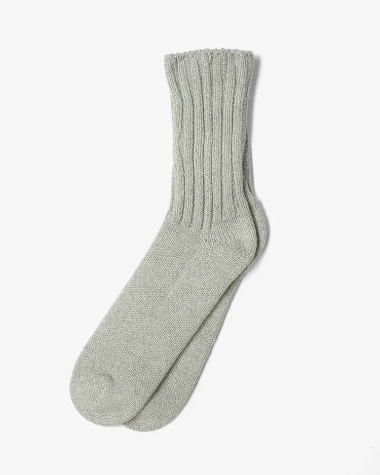 YAECA (WOMEN) / Cotton Ribbed Socks / GRAY