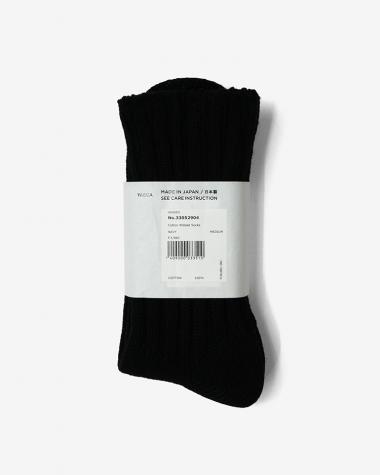  / Cotton Ribbed Socks / NAVY