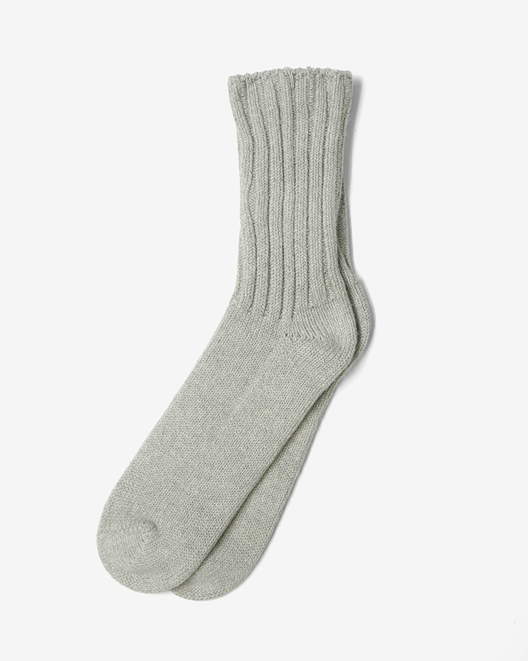 YAECA (MEN) / Cotton Ribbed Socks / GRAY