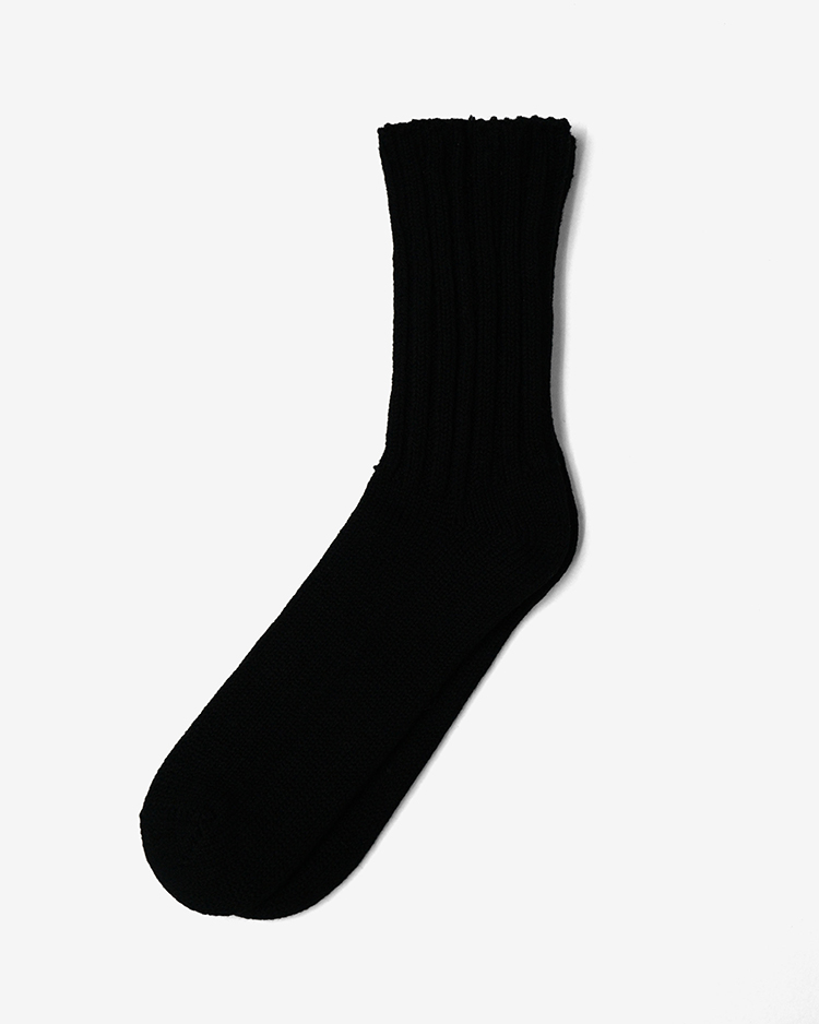 YAECA (MEN) / Cotton Ribbed Socks / NAVY