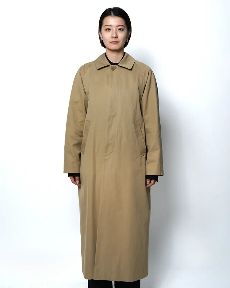 YAECA (WOMEN) / Balmacaan Coat - Long / KHAKI