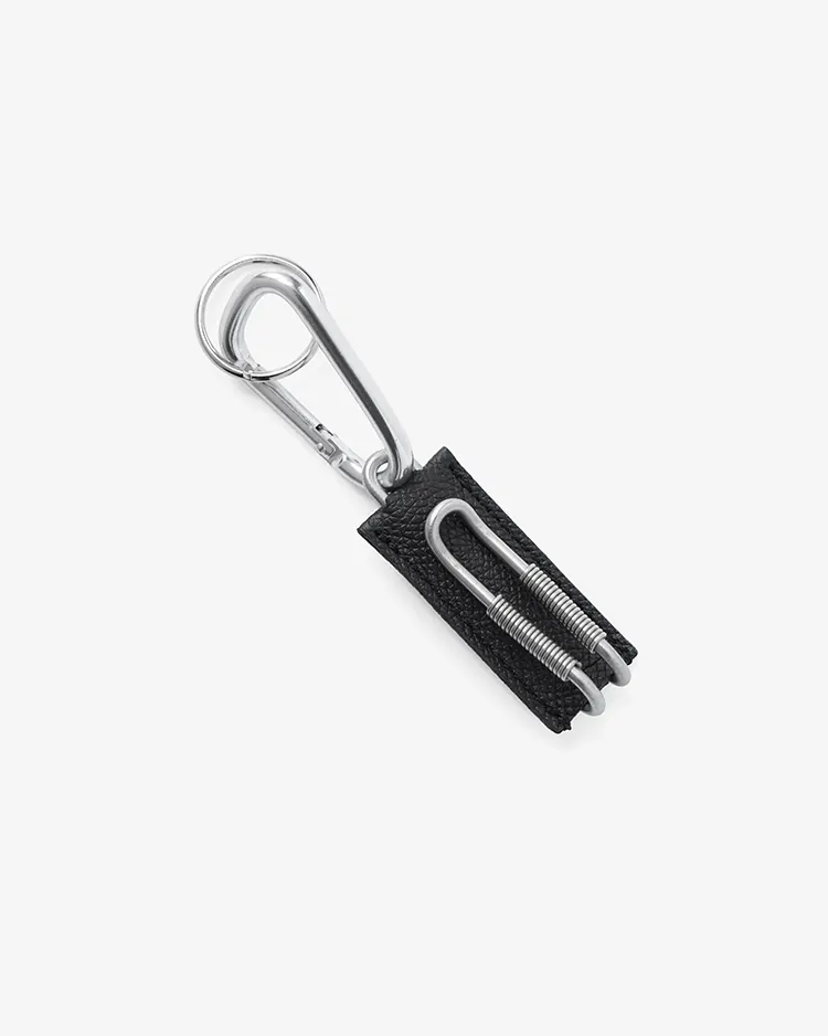 ED ROBERT JUDSON / CLIX - SPRING CLIP KEY HOLDER - BOX GRAIN / BLACK