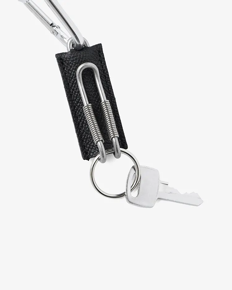 ED ROBERT JUDSON / CLIX - SPRING CLIP KEY HOLDER - BOX GRAIN / BLACK