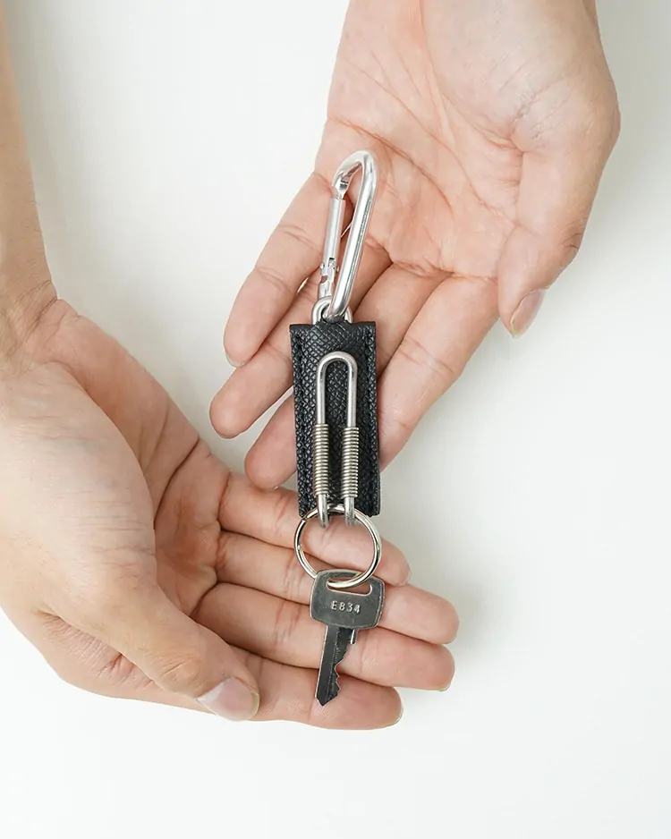 CLIX - SPRING CLIP KEY HOLDER - BOX GRAIN / BLACK | ED ROBERT
