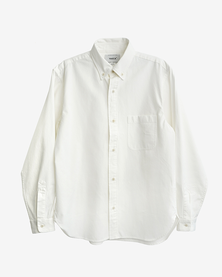 YAECA (MEN) / BUTTON SHIRT B/D / WHITE