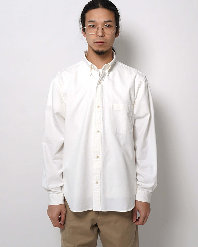 YAECA (MEN) / BUTTON SHIRT B/D / WHITE