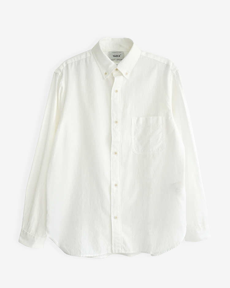 YAECA (MEN) / BUTTON SHIRT B/D / WHITE