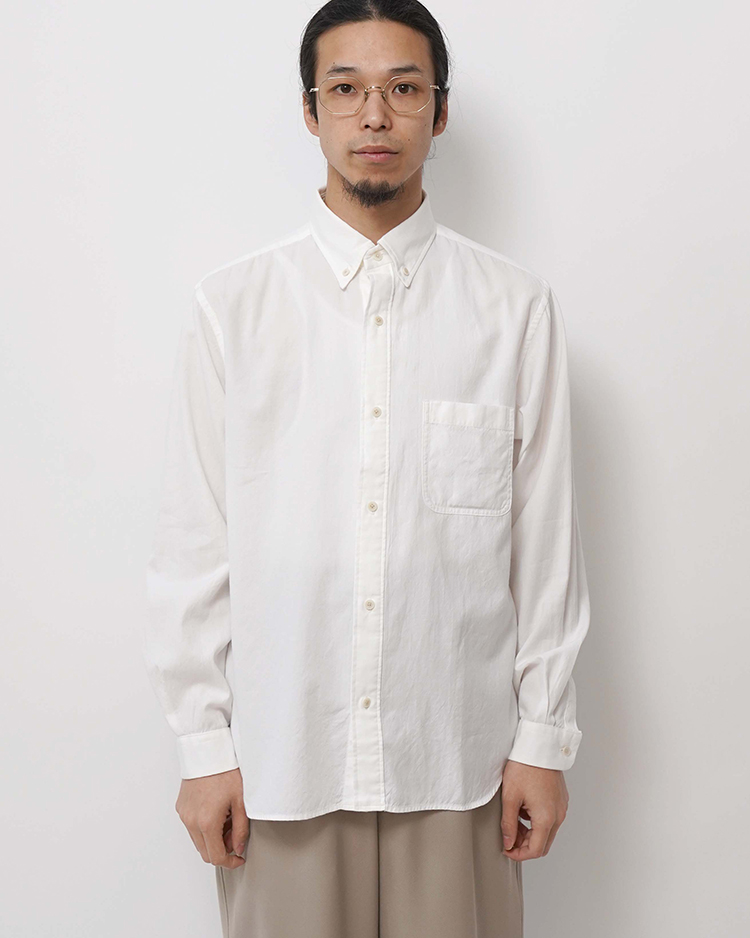 YAECA (MEN) / BUTTON SHIRT B/D / WHITE