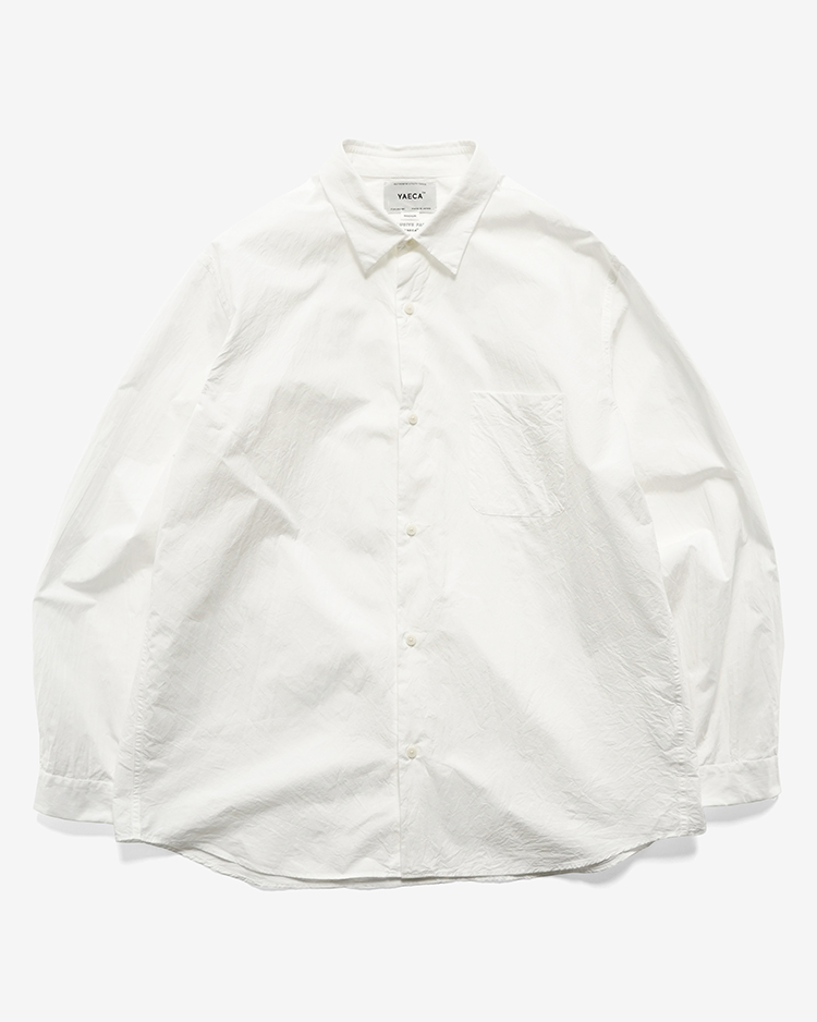 YAECA (MEN) / WIDE - BUTTON SHIRT / WHITE