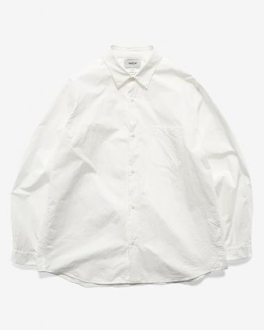 YAECA (MEN) / WIDE - BUTTON SHIRT / WHITE