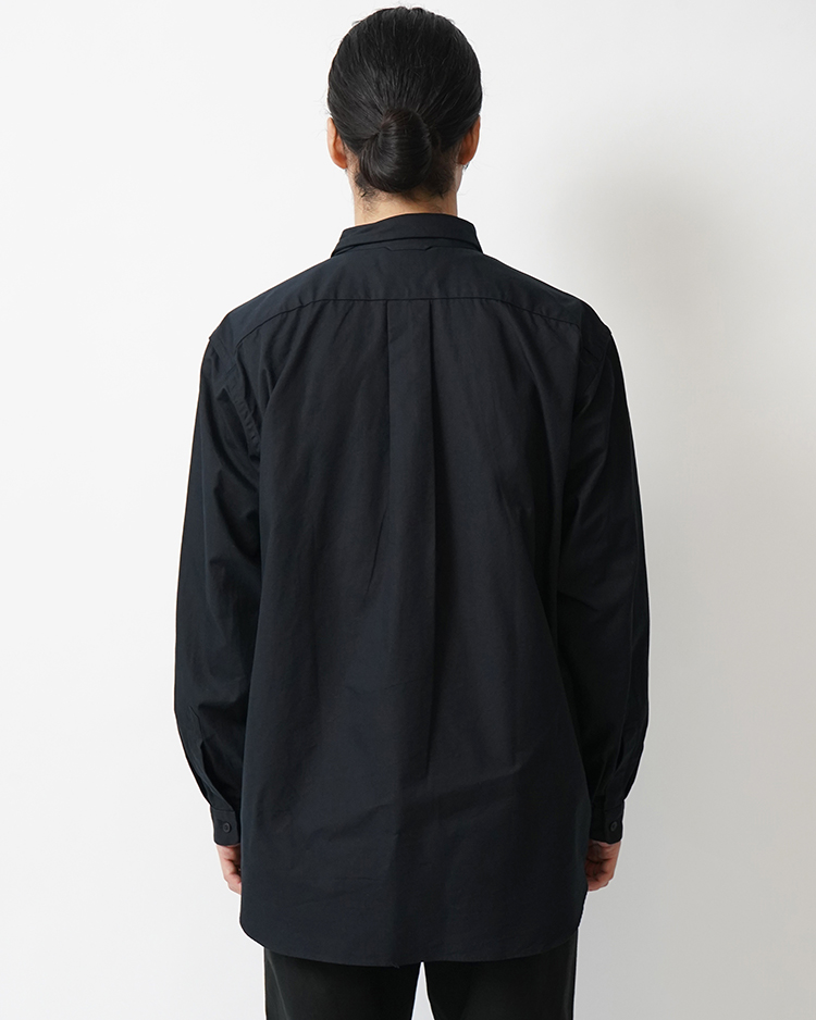YAECA (MEN) / WIDE - BUTTON SHIRT / D.NAVY