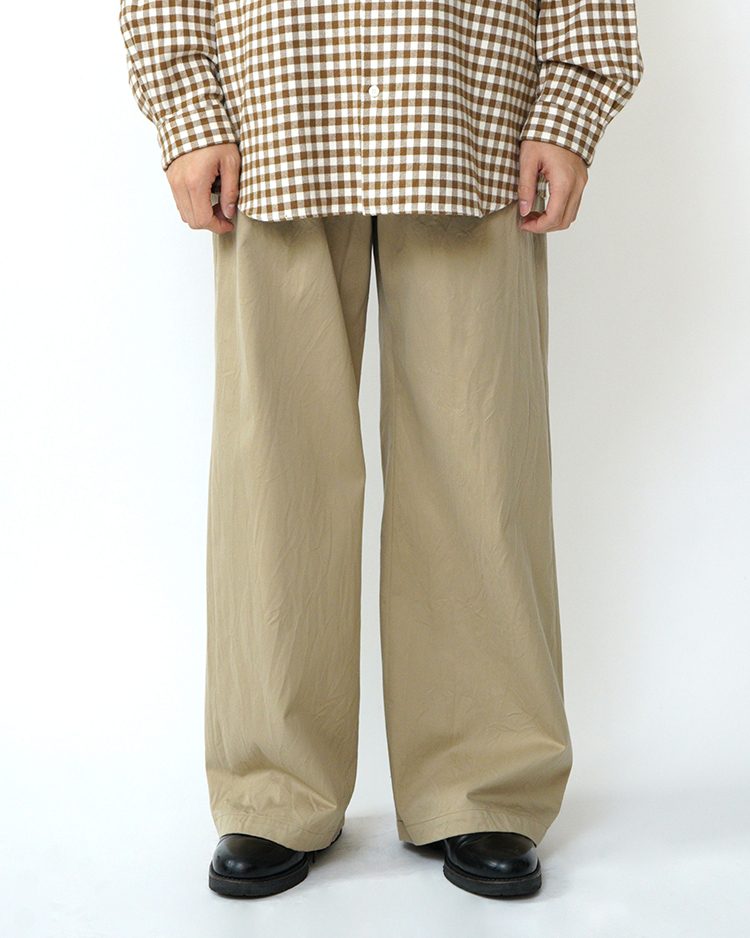 YAECA (MEN) / WIDE - CHINO / KHAKI