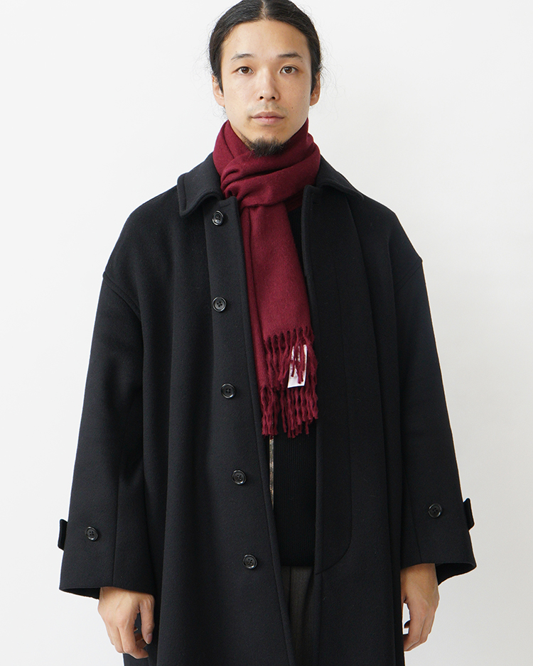 THE INOUE BROTHERS... / Brushed Scarf / BURGUNDY