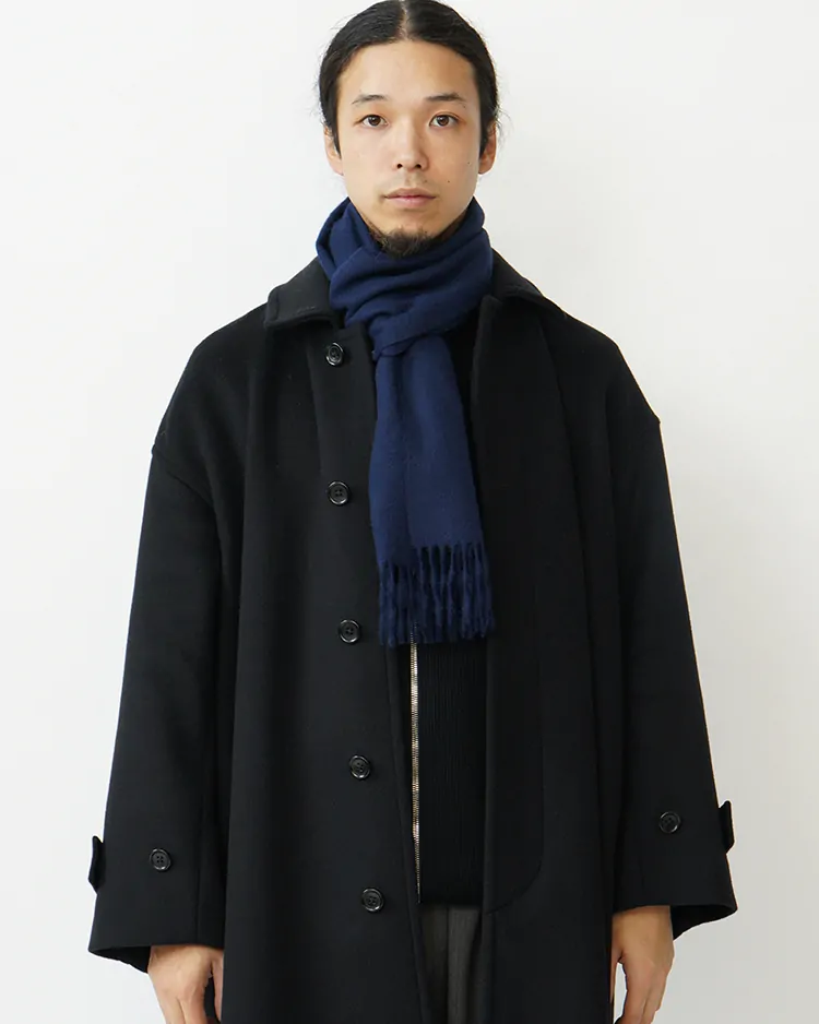 THE INOUE BROTHERS... / Brushed Scarf / NAVY