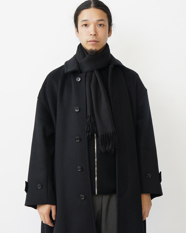 THE INOUE BROTHERS... / Brushed Scarf / BLACK