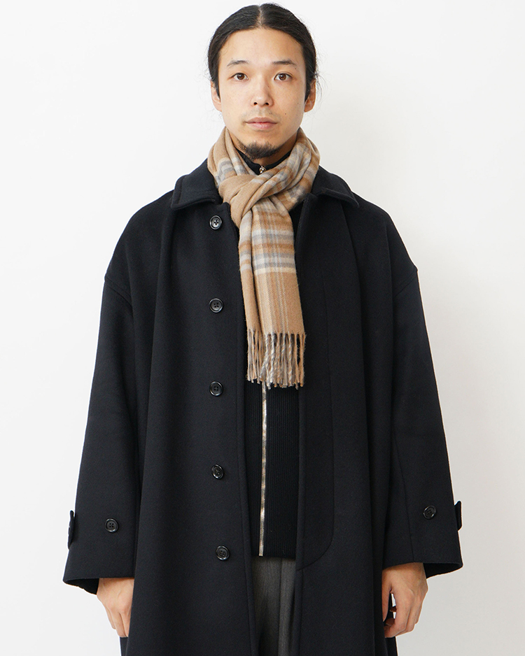 THE INOUE BROTHERS... / Brushed Scarf / CHECKERED BEIGE