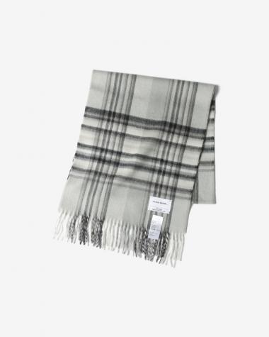 THE INOUE BROTHERS... / Brushed Scarf / CHECKERED GREY