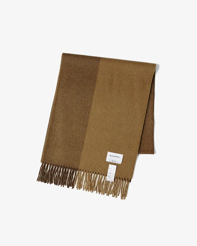THE INOUE BROTHERS... / Brushed Scarf / BLOCK BROWN