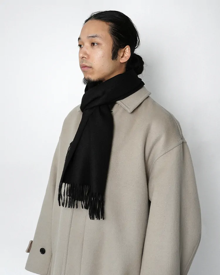THE INOUE BROTHERS... / Brushed Scarf / PURE BLACK