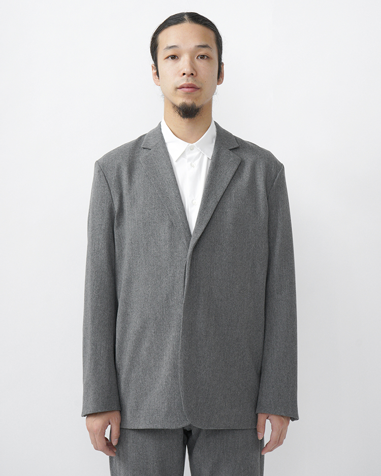 YAECA (MEN) / 2WAY FLY-FRONT JACKET / GRAY