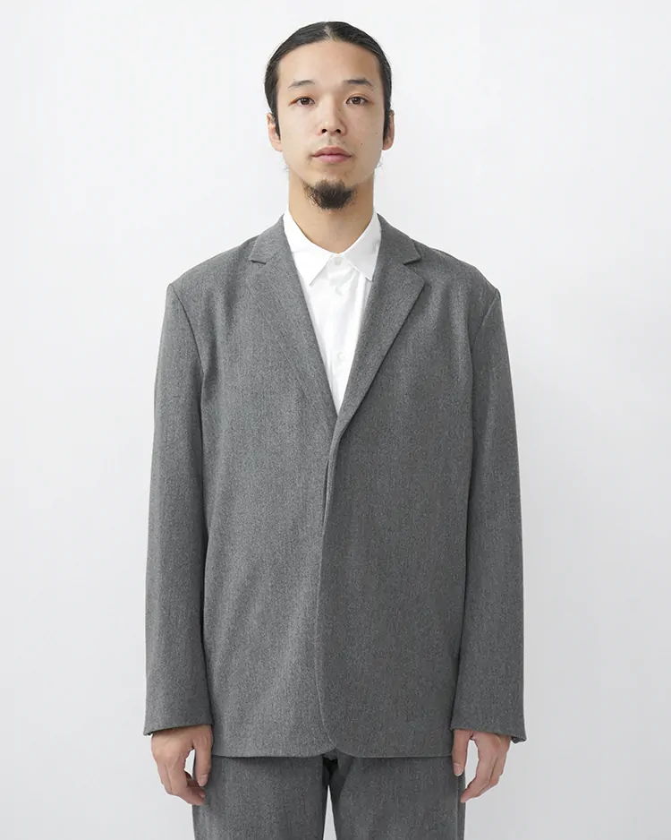 YAECA (MEN) / 2WAY FLY-FRONT JACKET / GRAY