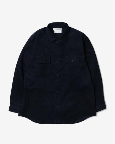  / BUTTON SHIRT-FLAP POCKET / NAVY