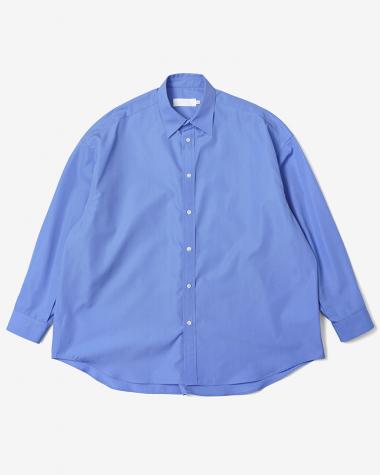  / High Count Broad L/S Oversized Regular Collar Shirt / BLUE