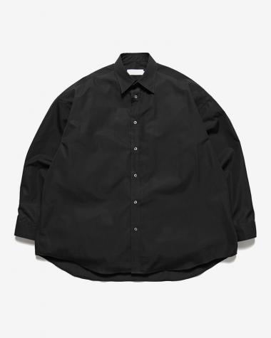 Graphpaper (WOMEN) / High Count Broad L/S Oversized Regular Collar Shirt / BLACK