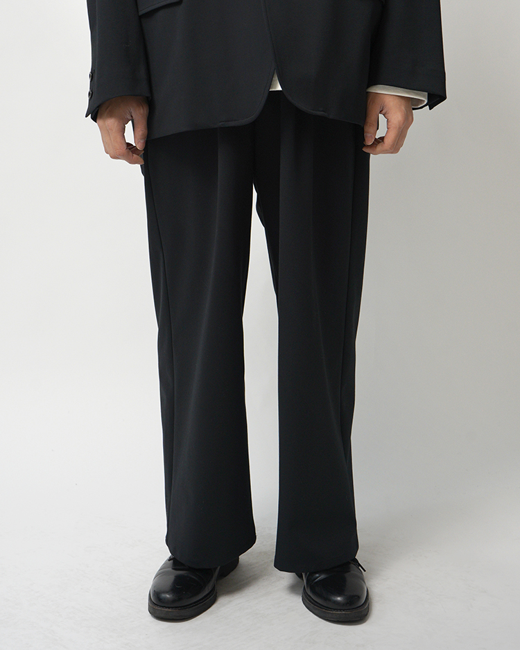Graphpaper (MEN) / Compact Ponte Wide Chef Pants / BLACK