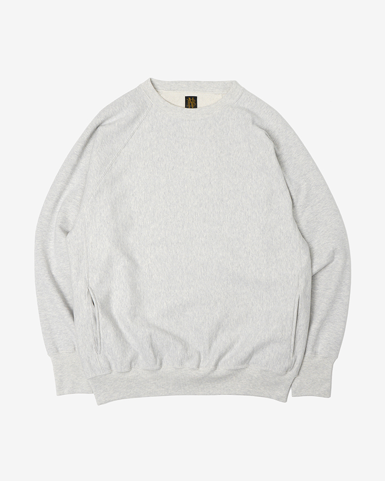 BATONER (MEN) / MERANGE COLOR JUMBERCA URAKE CREW NECK / GREY