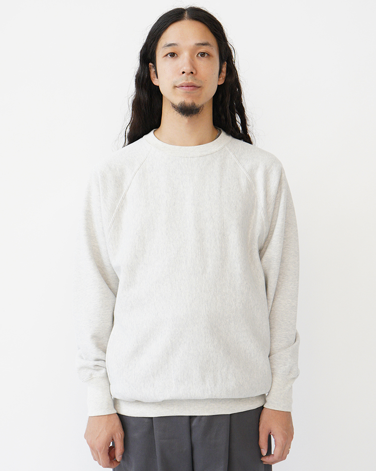 BATONER (MEN) / MERANGE COLOR JUMBERCA URAKE CREW NECK / GREY