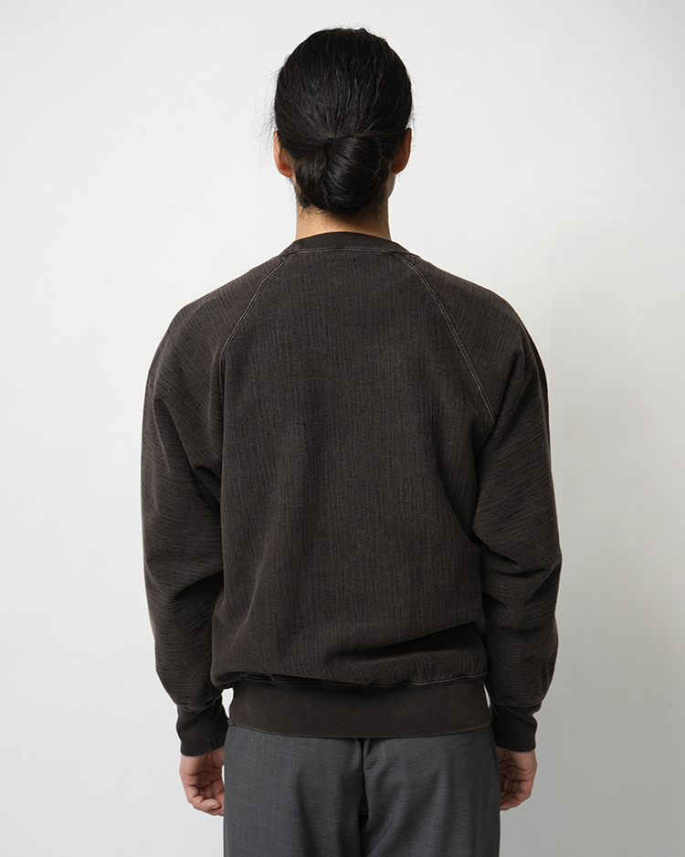 BATONER (MEN) / JUMBERCA URAKE FADE COLOR CREW NECK / FADE BROWN