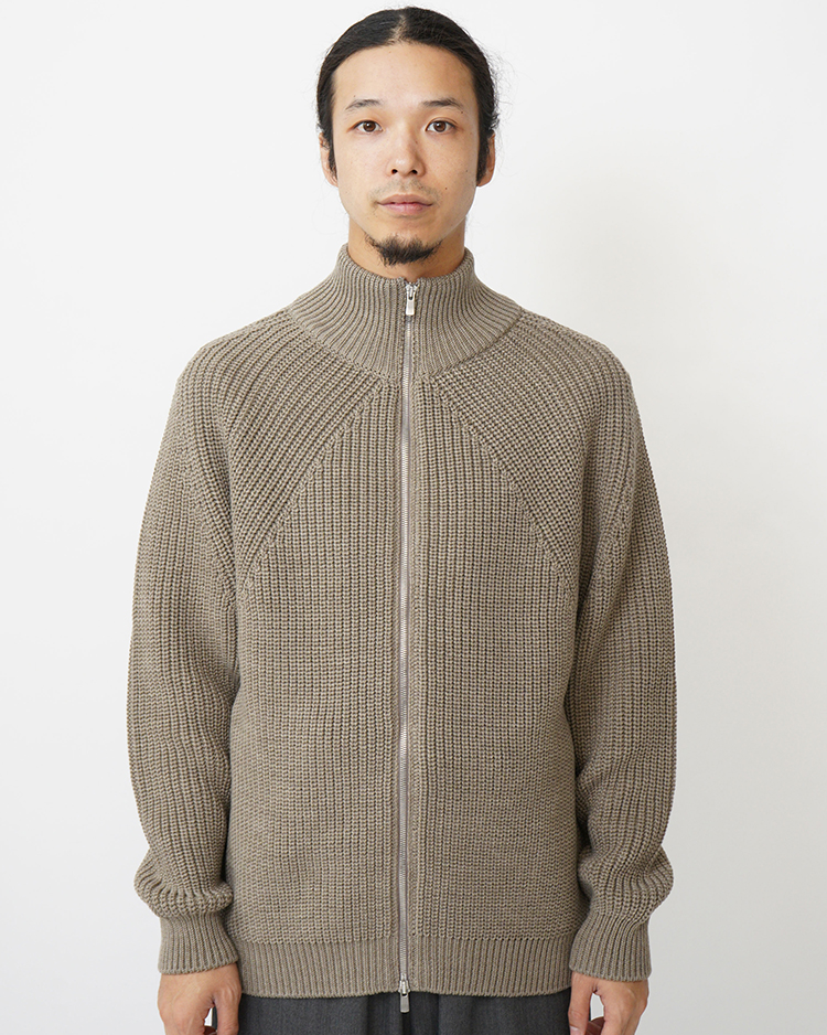 BATONER (MEN) / SIGNATURE DRIVES KNIT / MELANGE BROWN