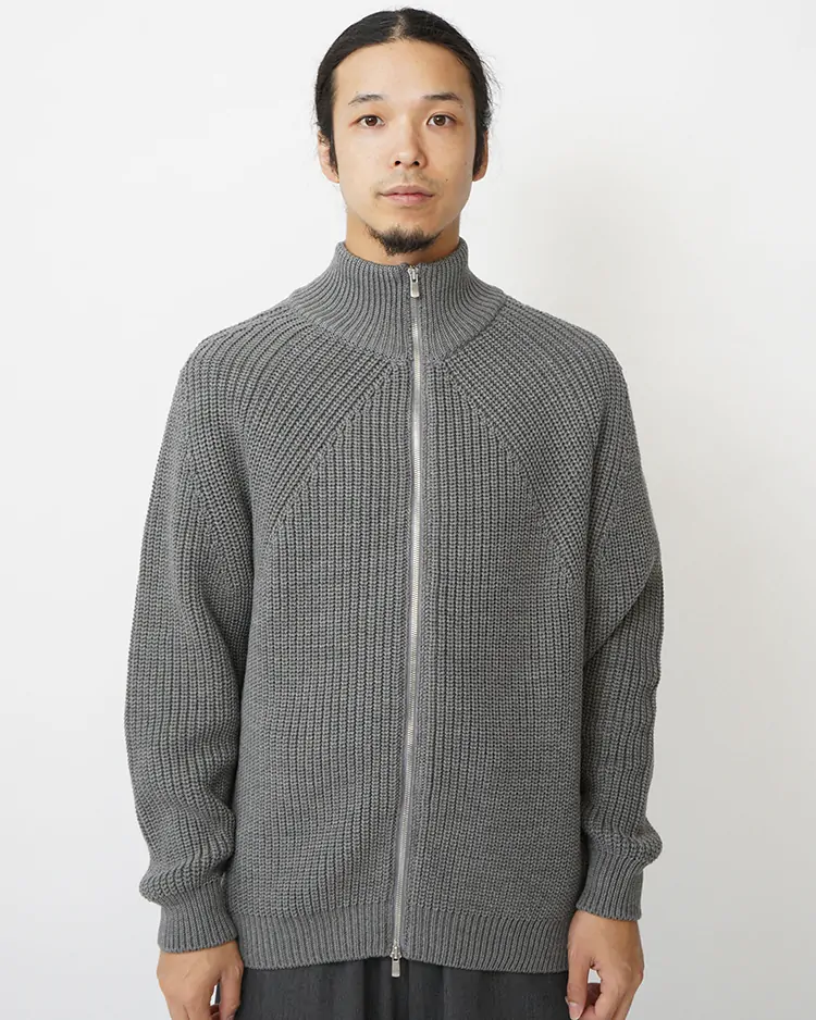 BATONER (MEN) / SIGNATURE DRIVES KNIT / MELANGE GRAY