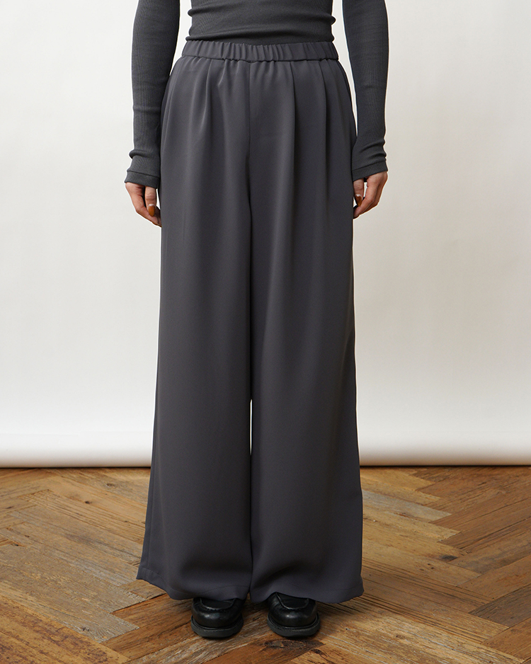 Graphpaper (WOMEN) / Satin Easy Wide Pants / C.GRAY