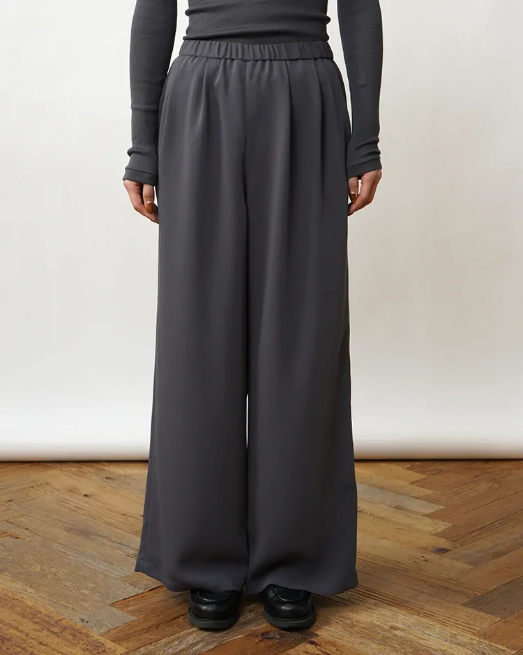 Graphpaper (WOMEN) / Satin Easy Wide Pants / C.GRAY