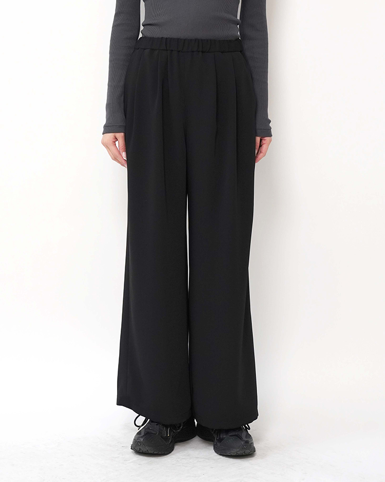 Graphpaper (WOMEN) / Satin Easy Wide Pants / BLACK