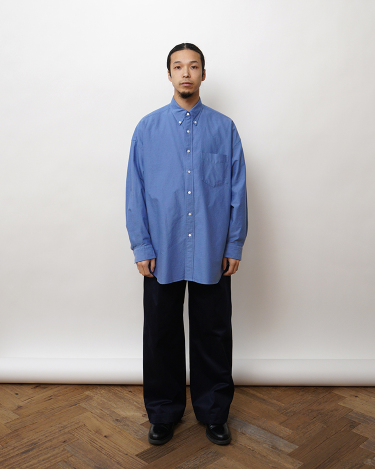 Oxford L/S Oversized B.D Shirt / SAX | Graphpaper (MEN)(グラフ