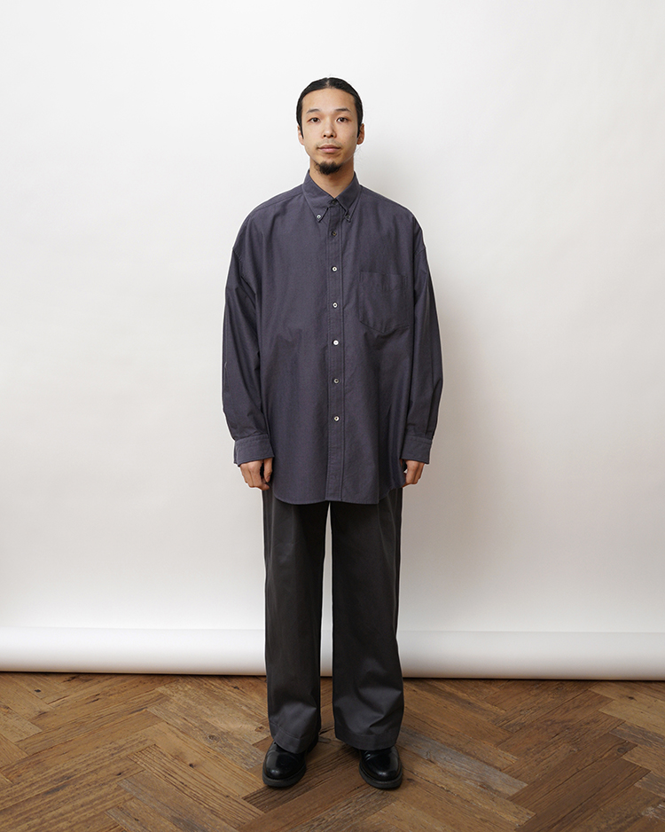 Oxford L/S Oversized B.D Shirt / GRAY | Graphpaper (MEN)(グラフ