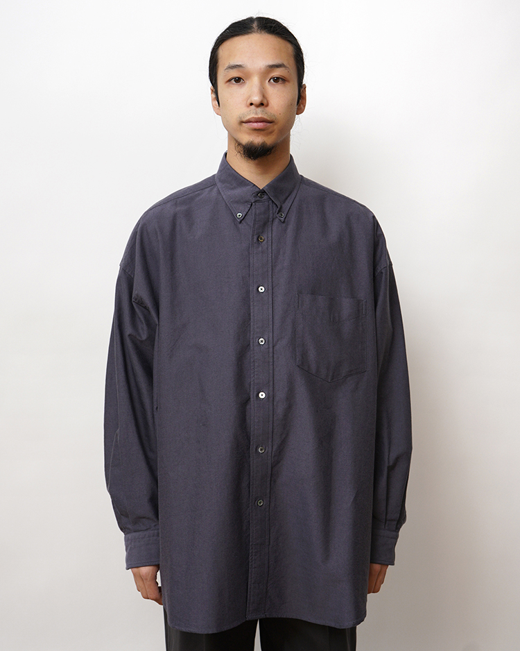 Graphpaper (MEN) / Oxford L/S Oversized B.D Shirt / GRAY
