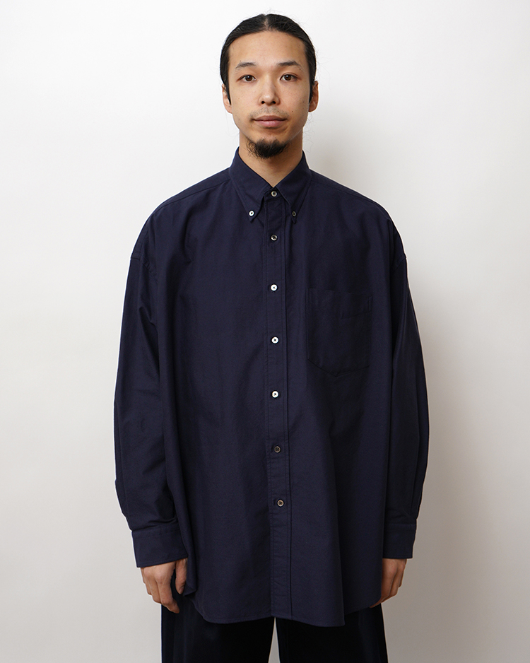 Graphpaper (MEN) / Oxford L/S Oversized B.D Shirt / NAVY