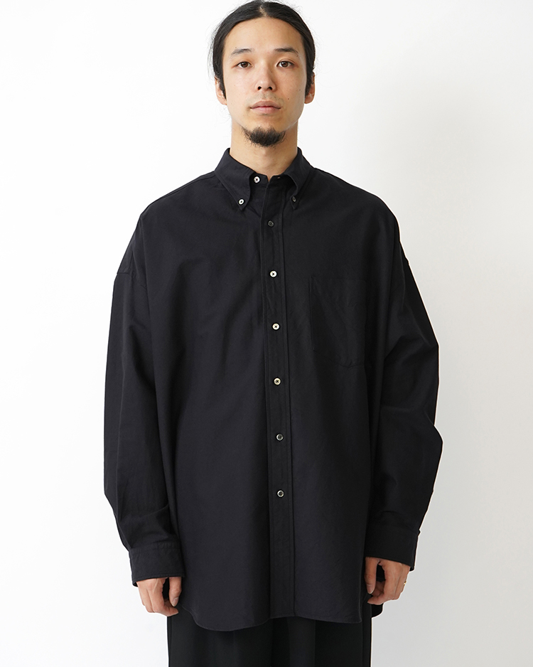 Graphpaper (MEN) / Oxford L/S Oversized B.D Shirt / BLACK