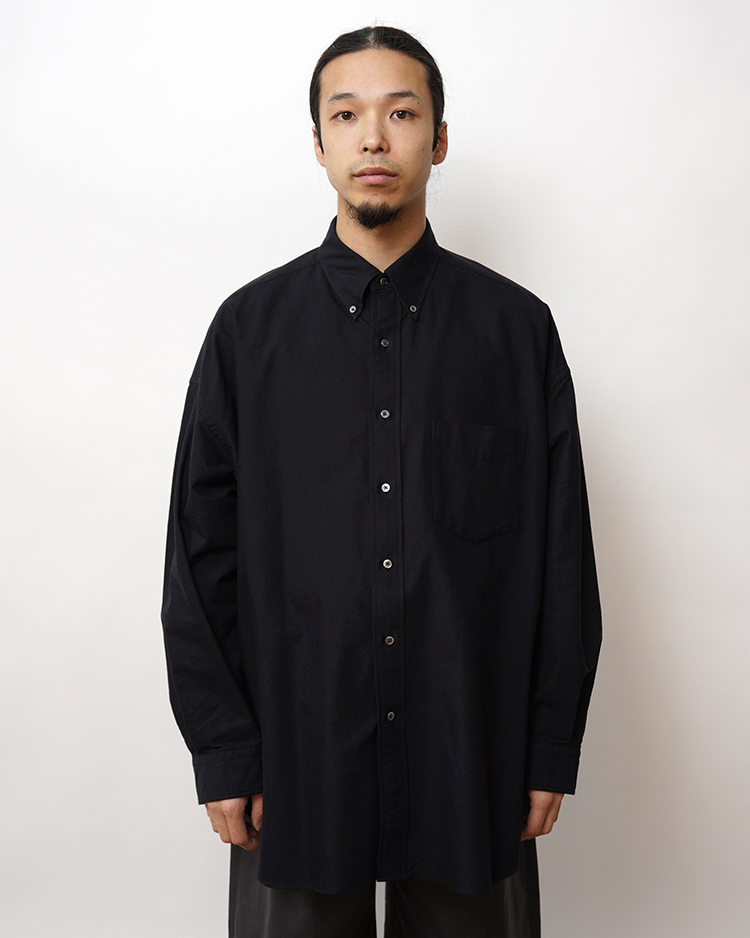 Graphpaper (MEN) / Oxford L/S Oversized B.D Shirt / BLACK