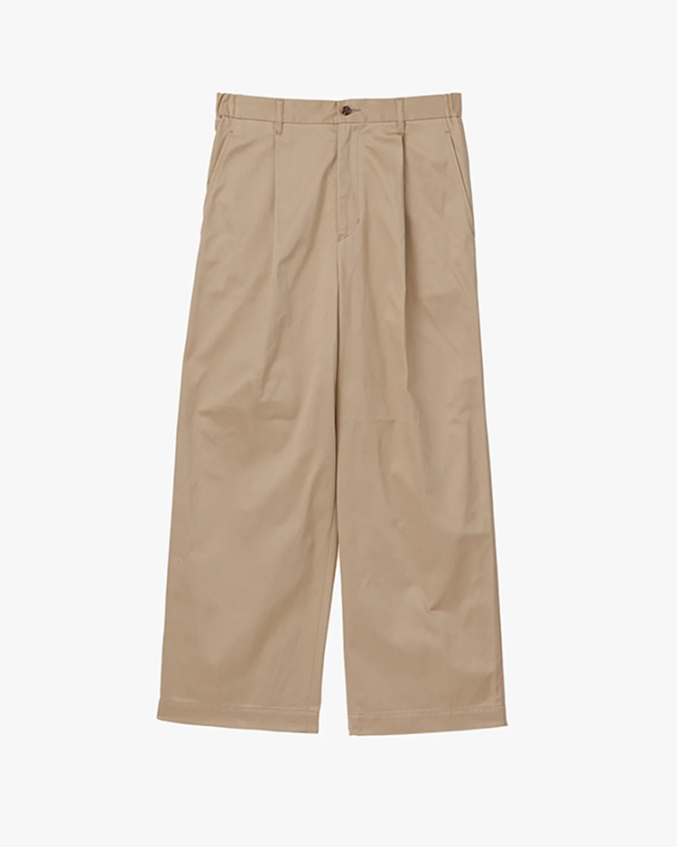 Graphpaper (MEN) / Westpoint Chino Wide Straight Trousers / BEIGE